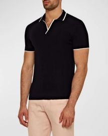 Men\\\'s Horton Tipped Wool Polo Shirt at Neiman Marcus